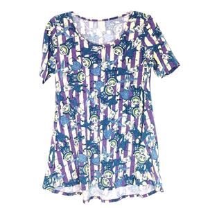 LuLaRoe Perfect T-Shirt Disney The Nightmare Before Christmas Multicolor Sz XXS